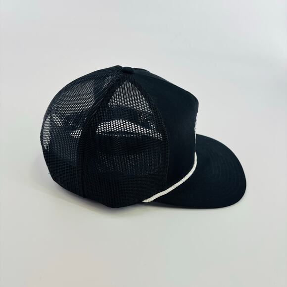 American Fetcher Hat Cap SnapBack Men’s Black White Rope Hunting Outdoorsman - Picture 5 of 7